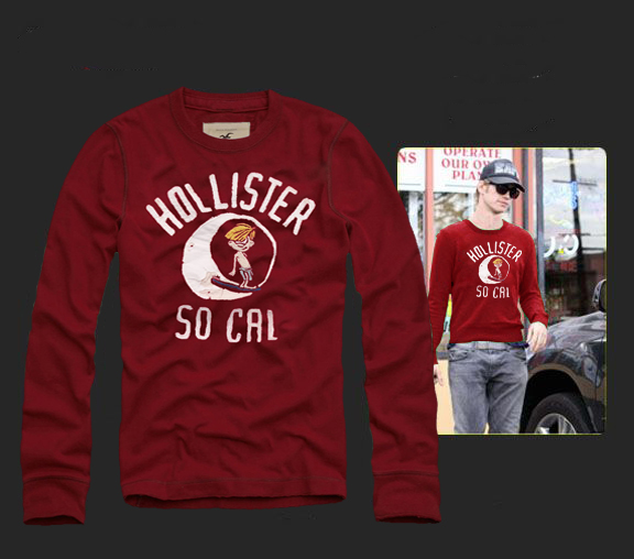 Hollister Hombres De Cuello Redondo Largo Remera HCO3822